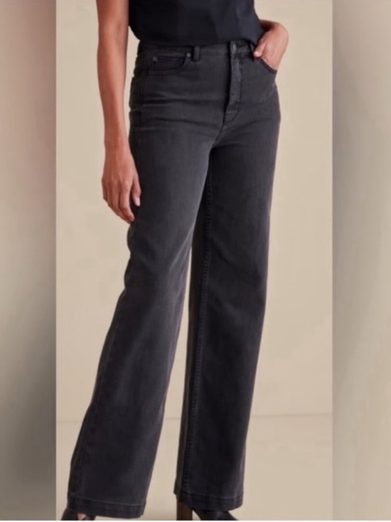 Soft Surroundings Denim - Soft Surroundings Ultimate Denim Wide Leg Jean Moonstone Wash Size 16 Minimalist